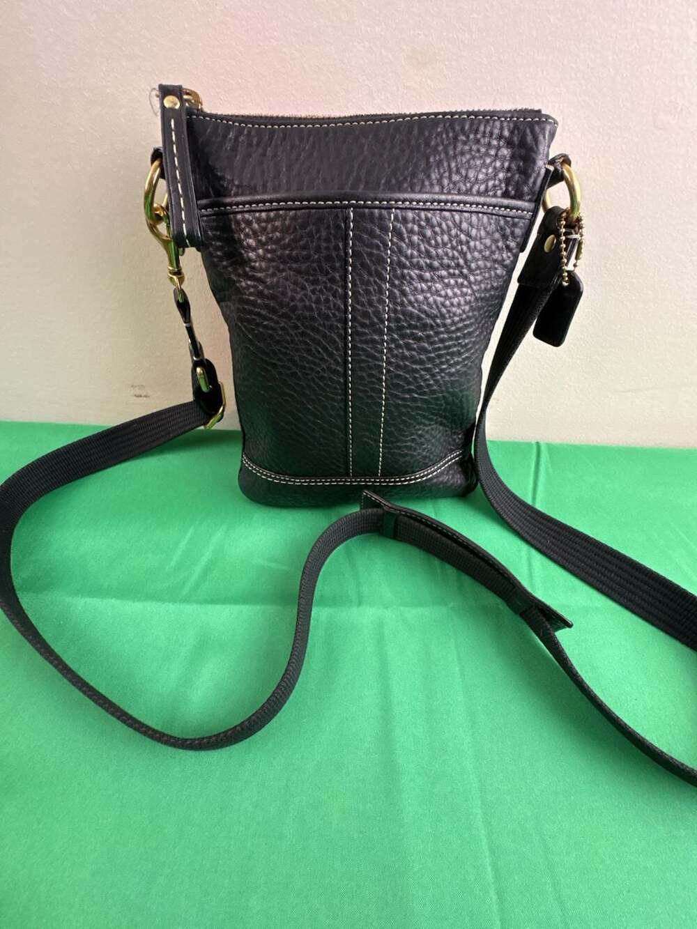 Coach Black Pebbled Leather Small Crossbody Bag - Picture 2 of 2